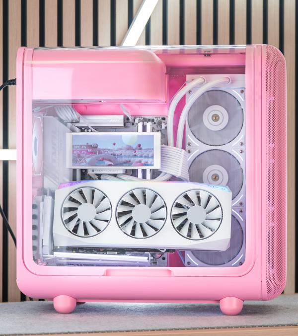 hex edinburgh pink gaming pc custom build rgb white